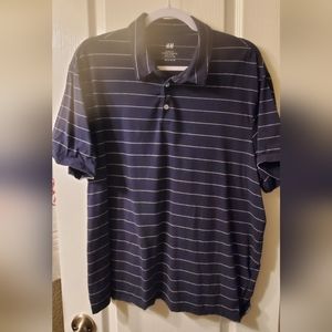 H&M Short-sleeved Navy Blue Polo - XL (54)